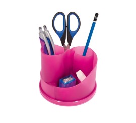 Desktop accessories pink desktidy to hold pens, pencils, paperclips, scissors, rubbers, etc.